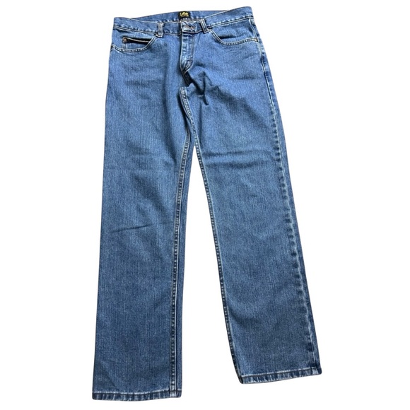 Lee Men’s Regular Fit Straight‎ Leg Blue Denim 33W 32L EUC - Picture 1 of 4